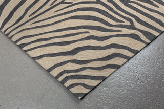 Trans Ocean Ravella Zebra Black Area Rug Corner Shot