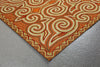 Trans Ocean Ravella Kazakh Orange Area Rug by Liora Manne Corner Shot Feature