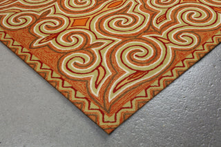 Trans Ocean Ravella Kazakh Orange Area Rug by Liora Manne Corner Shot Feature