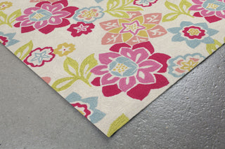 Trans Ocean Ravella Floral Pink Area Rug by Liora Manne Corner Shot