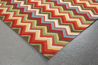 Trans Ocean Ravella Zigzag Orange Area Rug Corner Shot