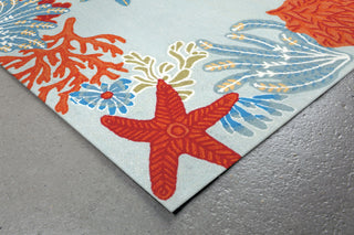 Trans Ocean Ravella Scene Blue Area Rug by Liora Manne Corner Shot