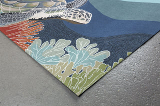 Trans Ocean Ravella Akumal Blue Area Rug by Liora Manne Corner Shot