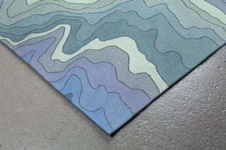 Trans Ocean Ravella Mykonos Blue Area Rug Corner Shot