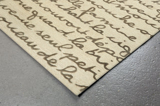 Trans Ocean Spello Poem Natural Area Rug Corner Shot