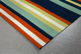 Trans Ocean Sorrento Tribeca Navy Area Rug by Liora Manne Corner Shot Feature