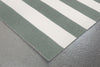 Trans Ocean Sorrento Rugby Stripe Grey Area Rug by Liora Manne Corner Shot Feature