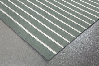 Trans Ocean Sorrento Pinstripe Grey Area Rug by Liora Manne Corner Shot Feature