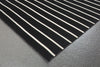 Trans Ocean Sorrento Pinstripe Black Area Rug by Liora Manne Corner Shot Feature