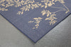 Trans Ocean Terrace Vine Blue Area Rug by Liora Manne Corner Shot Feature