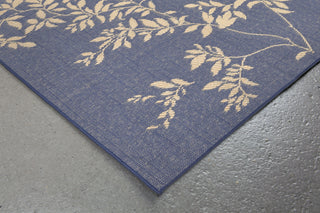 Trans Ocean Terrace Vine Blue Area Rug by Liora Manne Corner Shot Feature