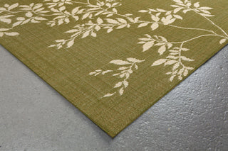 Trans Ocean Terrace Vine Green Area Rug by Liora Manne Corner Shot Feature