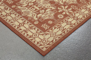 Trans Ocean Terrace Kilim Rust Area Rug by Liora Manne Corner Shot Feature