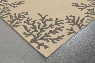 Trans Ocean Terrace Coral Bdr Natural Area Rug Corner Shot