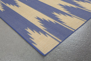 Trans Ocean Terrace Taos Blue Area Rug by Liora Manne Corner Shot Feature