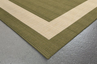 Trans Ocean Terrace Border Green Area Rug by Liora Manne Corner Shot Feature