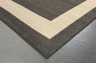 Trans Ocean Terrace Border Grey Area Rug by Liora Manne Corner Shot Feature