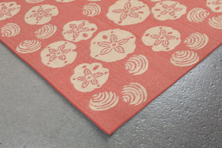 Trans Ocean Terrace Shell Toss Orange Area Rug by Liora Manne Corner Shot Feature