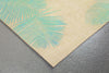 Trans Ocean Terrace Palm Turquoise Area Rug by Liora Manne Corner Shot Feature
