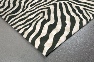 Trans Ocean Visions I Zebra Black Area Rug Corner Shot