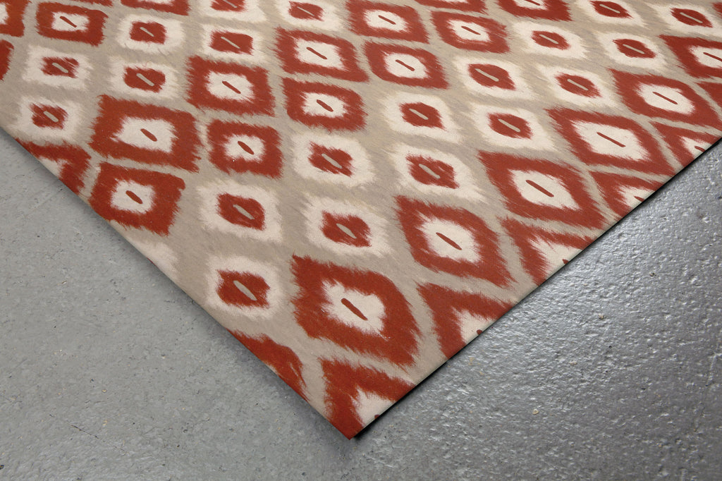 Trans Ocean Visions II Ikat Diamonds Red Area Rug by Liora Manne Corner Shot Feature