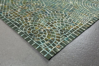 Trans Ocean Visions V Arch Tile Blue Area Rug by Liora Manne Corner Shot Feature