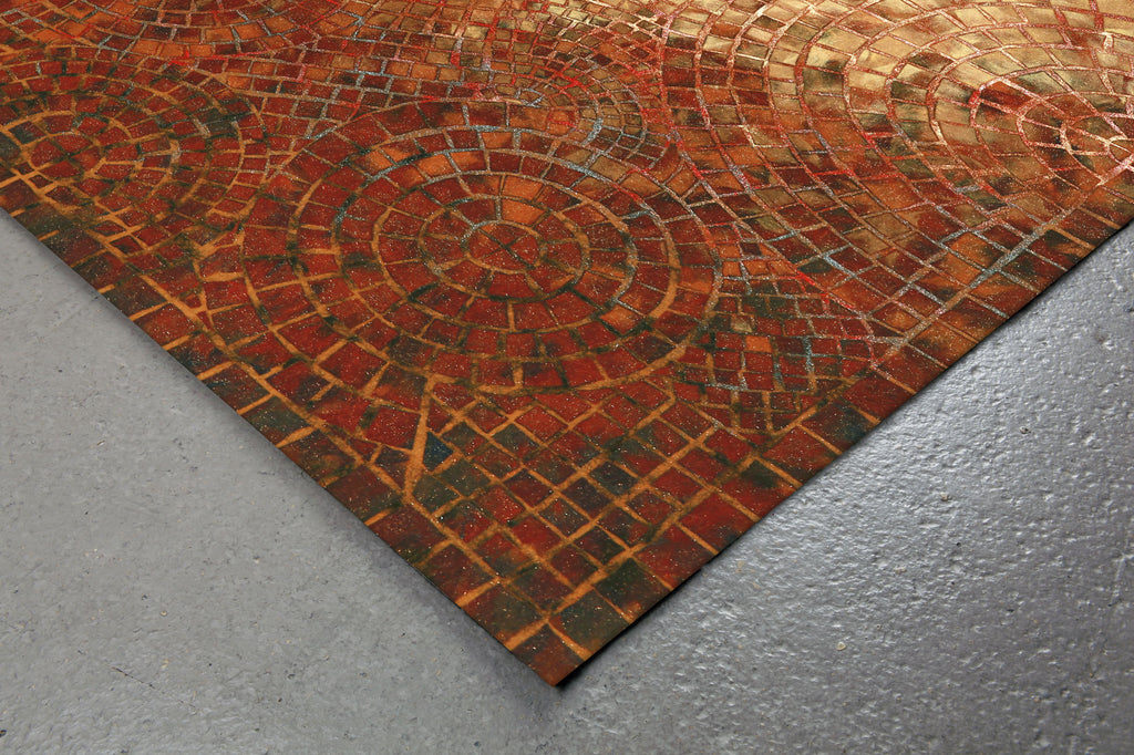 Trans Ocean Visions V Arch Tile Red Area Rug by Liora Manne Corner Shot Feature