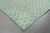 Trans Ocean Wooster Twist Aqua Area Rug by Liora Manne Corner Shot Feature