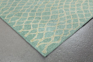 Trans Ocean Wooster Twist Aqua Area Rug by Liora Manne Corner Shot Feature