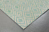 Trans Ocean Wooster Kuba Aqua Area Rug by Liora Manne Corner Shot Feature
