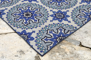 Trans Ocean Capri Moroccan Medallion Blue Area Rug Mirror by Liora Manne 