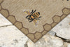 Trans Ocean Frontporch Honeycomb Bee Ivory/Cream Area Rug Mirror by Liora Manne 