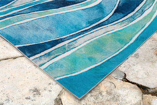 Trans Ocean Illusions Wave Mirror by Liora Manne 