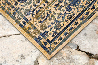 Trans Ocean Marina Damask Ivory Area Rug Mirror by Liora Manne 
