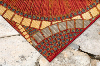 Trans Ocean Marina Circles Saffron Area Rug Mirror by Liora Manne 