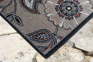 Trans Ocean Riviera Floral Vine Tan Area Rug Mirror by Liora Manne 