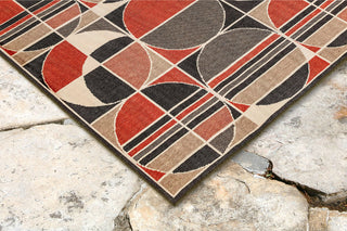 Trans Ocean Riviera Circles Warm Area Rug Mirror by Liora Manne 