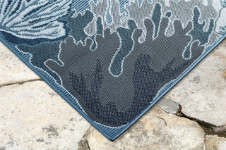 Trans Ocean Riviera Reef Border Aqua Area Rug Mirror by Liora Manne 