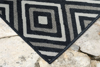 Trans Ocean Riviera Nested Diamond Tan Area Rug Mirror by Liora Manne 
