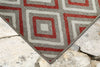 Trans Ocean Riviera Nested Diamond Red Area Rug Mirror by Liora Manne 
