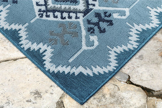 Trans Ocean Riviera Kilim Cool Area Rug Mirror by Liora Manne 