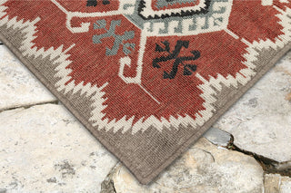 Trans Ocean Riviera Kilim Red Area Rug Mirror by Liora Manne 