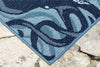 Trans Ocean Riviera Tako Navy Area Rug Mirror by Liora Manne 