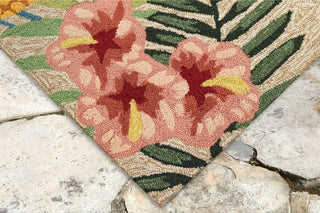Trans Ocean Ravella Tropical Neutral Area Rug Mirror by Liora Manne 