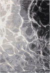 Trans Ocean Corsica Water Black/white Area Rug Mirror by Liora Manne main image