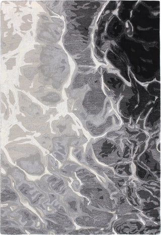 Trans Ocean Corsica Water Black/white Area Rug Mirror by Liora Manne main image