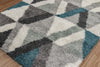 Trans Ocean Andes Triangle Teal Area Rug Mirror by Liora Manne 