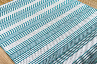 Trans Ocean Riviera Stripe Cool Area Rug by Liora Manne 