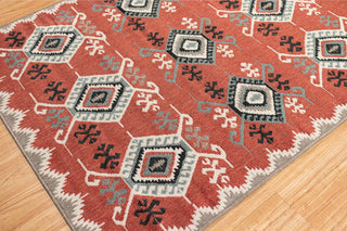 Trans Ocean Riviera Kilim Red Area Rug Mirror by Liora Manne 