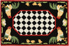 Trans Ocean Frontporch Rooster Black/Grey Area Rug Mirror by Liora Manne Main Image